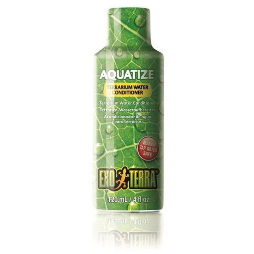 Exoterra Traitement De L'eau Aquatize 120ml - Pour Reptiles Et Amphibiens