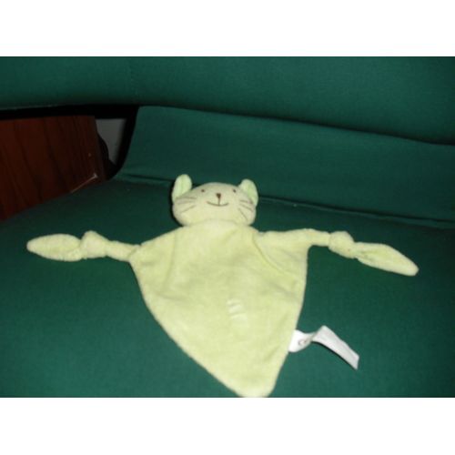 Doudou Chat Vert Triangulaire