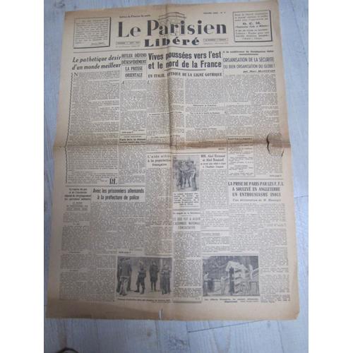 Le Parisien Libéré Du 01/09/44 (1 Feuillet-Jauni- Déchirure)