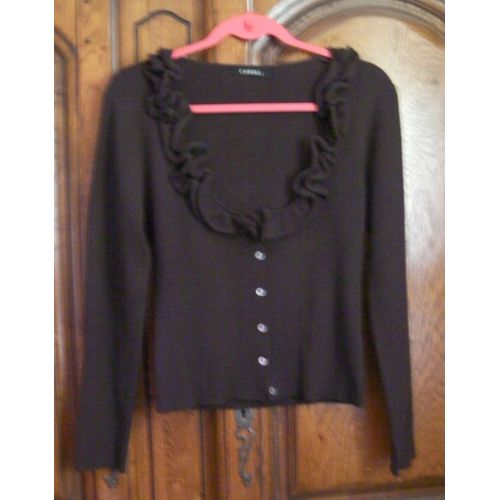 Pull/Gilet Marron Caroll - Taille 40