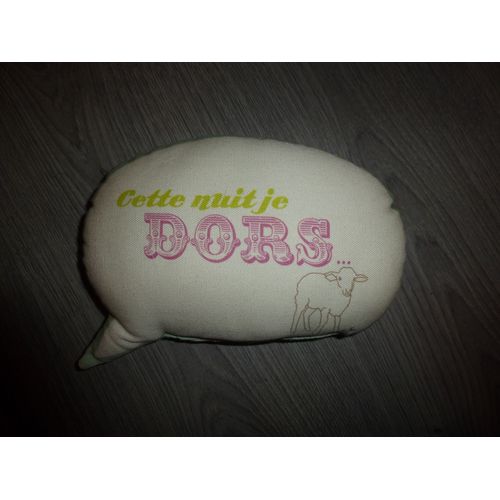 Coussin Cette Nuit Je Dors 23 X 17