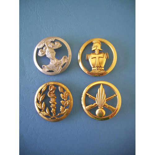 Lot 4 Insignes Modele 1959 Pour Beret / 3