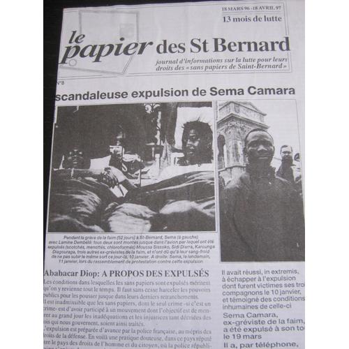 4 Pages : Le Papier Des St Bernard  (Sans Papiers De St Bernard-1997) : Expulsion De Sema Camara