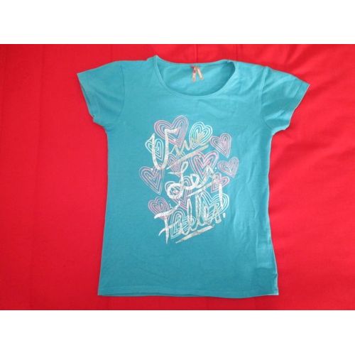 Tee-Shirt Orchestra Turquoise 12 Ans " Vive Les Filles