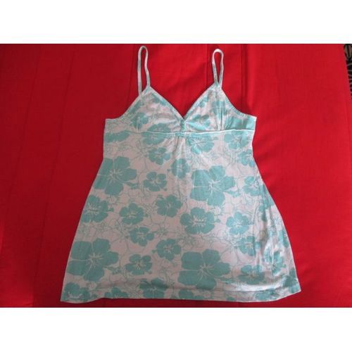 Débardeur Blanc Et Turquoise Caprice De Fille 12 Ans