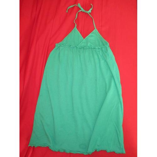 Robe Dos Nu Verte Benetton 8/9 Ans 