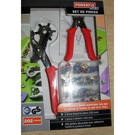 Pince à Oeillets + Pince Emporte - Pièces + 200 oeillets
