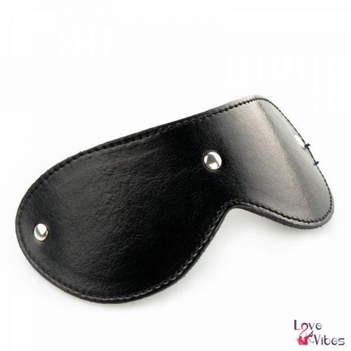 Masque Loup Cuir Noir Et Rivets