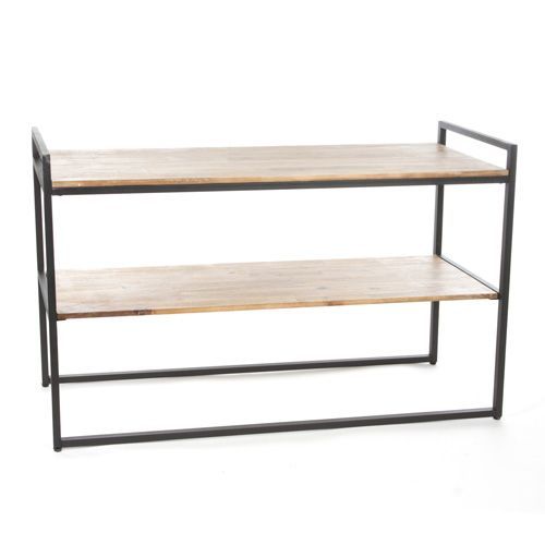 Console Edena - 2 Plateaux - Bois D'acacia