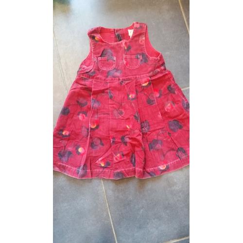 Robe Petit Boy Coton 3 Ans Rouge Sans Manches