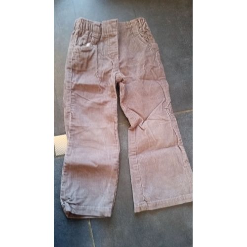 Pantalon Coton 3 Ans Marron Velour