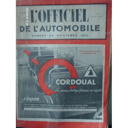 L ' Officiel  De  L ' Automobile  N°  19   // Numéro Du  Printemps 1952