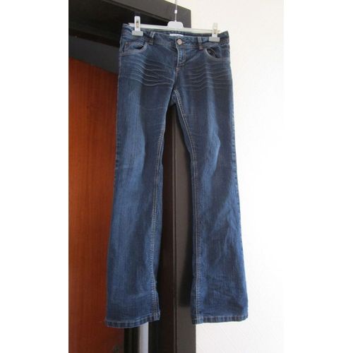 Jean Camaïeu Taille 38 Ou 40 (Petit 40), Bleu Foncé, Très Belle Ligne, Poches