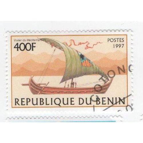Timbre République Du Bénin Bateaux Bateau Voilier 400f