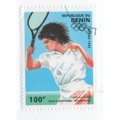 Timbre République Bénin Tennis Olympiques Atlanta 96 1996 50f