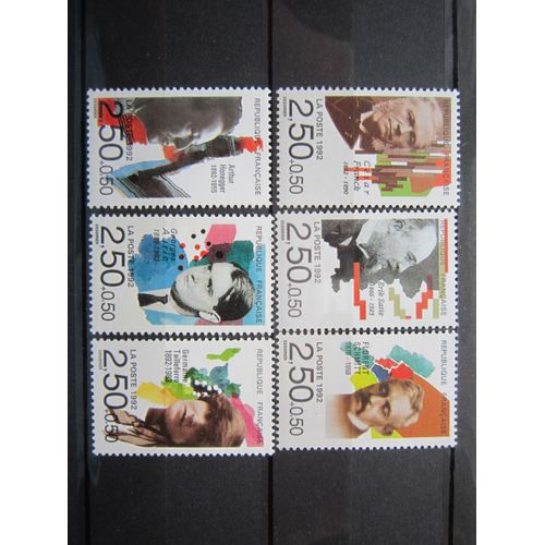 France. Timbres N° 2747 A 2752 (1992). Personnages Celebres. Musiciens.