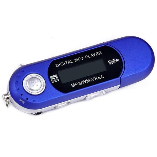 Baladeur MP3 USB WMA Avec écran LCD MP3 Lecteur de musique BLEU avec ecoutur Oreillette Pour TF/ Micro SD