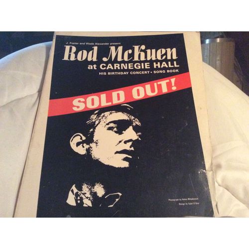 Livre   Rod Mc Kuen  At Carnegie. Hall (His Birthday Concert Sont Book.                  Livre De  Partitions Paroles Musique S Et Accords (Grand Format 127 Pages)