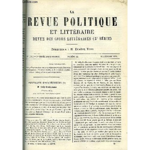 La Revue Politique Et Litteraire 1er Annee - 2e Semestre N°24 - Sully-Prudhomme Par Jules Lemaitre, Le Romantisme Au Xviie Siecle Par Emile Deschanel, Des Chambres Hautes Dans Les Etats ...