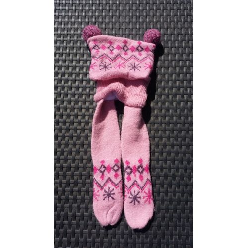 Bonnet Écharpe Rose