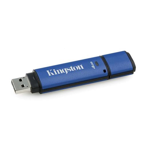 Kingston DataTraveler Vault Privacy 3.0 Management-Ready - Clé USB - chiffré - 4 Go - USB 3.0 - Conformité TAA