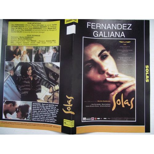 Jaquette Du Film.Solas(1999).Réalisation.Benito Zambrano Avec Ana Fernandez,Maria Galiana,Carlos Alvarez-Novoa,Antonio Dechent