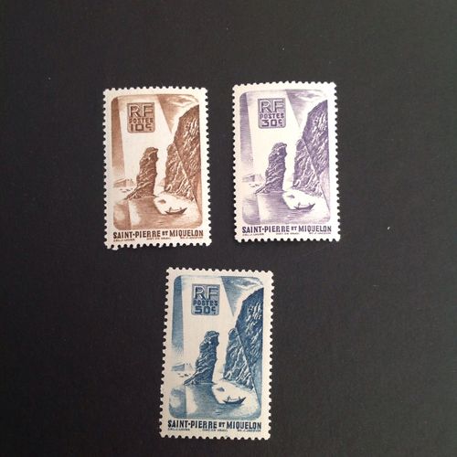 Timbres St Pierre Et Miquelon Colonie Francaise 1947 : Roc De Langlade