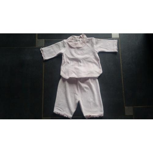 Pyjama Jacadi 3 Mois Rose Pale