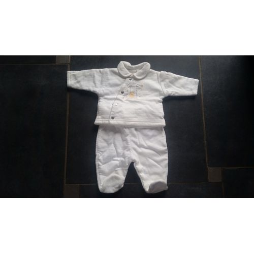 Pyjama Aubisou 3 Mois Blanc