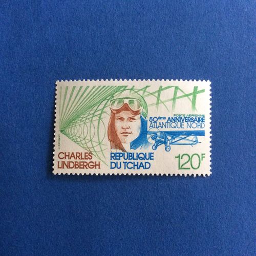 Tchad - 50ème Anniversaire Du 1er Vol Transatlantique De Charles Lindbergh