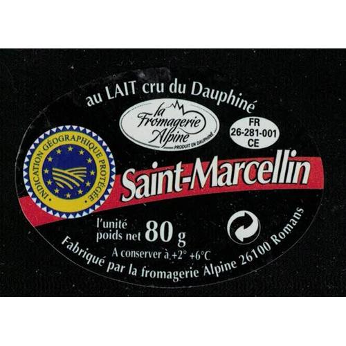 Fromage Étiquette Saint Marcellin Au Lait Cru Du Dauphiné