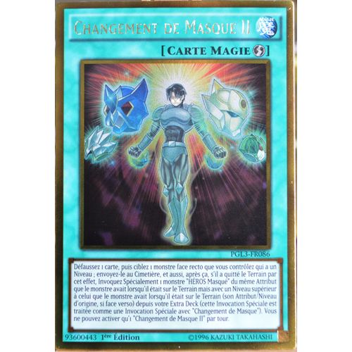 Carte Yu-Gi-Oh Pgl3-Fr086 Changement De Masque Ii Gold Rare Neuf Fr