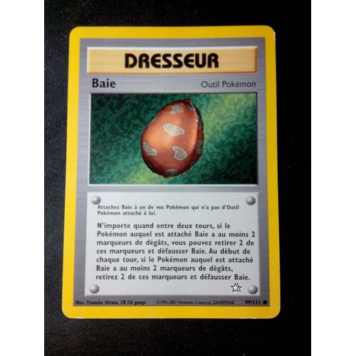Carte Dresseur Baie 99/111 Set Neo Genesis Fr