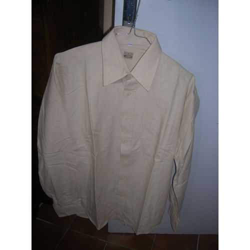 Chemise Tex Manches Longues Coton 37/38 Beige