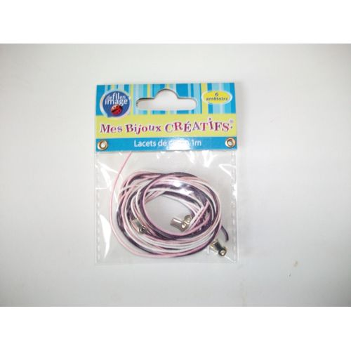 Set De Lacets De Coton 1 M Et 6 Arrêtoirs