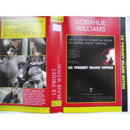 Jaquette Du Film.Le Projet Blair Witch(1999).Réalisation.Daniel Myrick Et Eduardo Sanchez Avec Heather Donahue,Michael Williams,Joshua Leonard