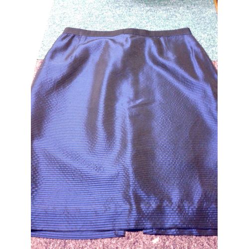 Jupe Manuscrit Droite Polyester 40 Bleu