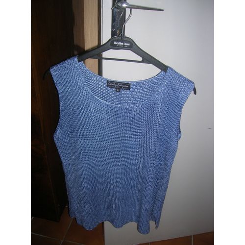 Débardeur Soie Xl Bleu