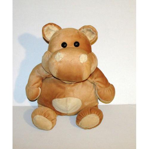 Peluche  Hippopotame Marron Nounours Doudou Animal  36 Cm