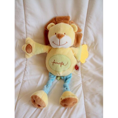 Doudou Lion Jaune Jungle Tex