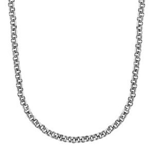 Chaîne Acier Petite Jaseron Fine 2mm 70+10cm (Possibilite Double Tour)
