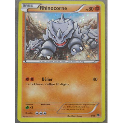 Pokemon - Rhinocorne - 8/12 - Promo Holographique