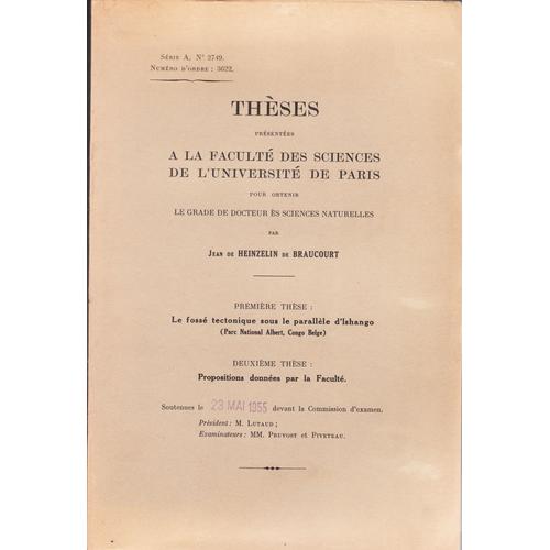 Le Fossé Techtonique Sous Le Parallèle D'ishango