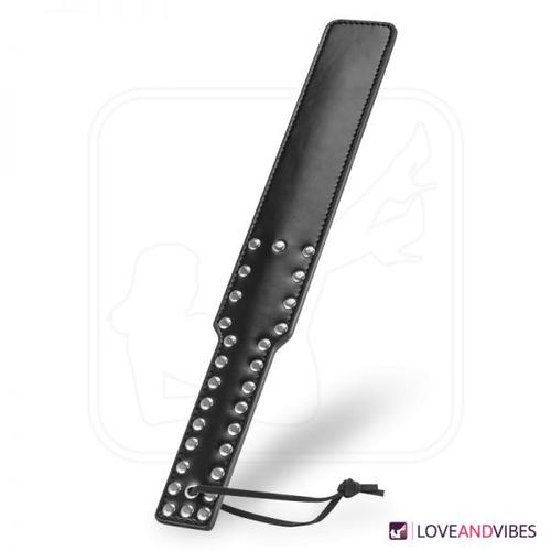 Paddle Noir Similicuir Et Rivets Bdsm 38,0cm