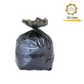 Lot de 100 sacs poubelle bio 30 l, résistants à la déchirure, 100