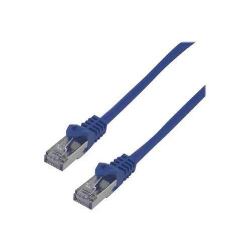 MCL Samar Eco - Cordon de raccordement - RJ-45 (M) pour RJ-45 (M) - 50 cm - paire torsadée écrantée (F/UTP) - CAT 6 - moulé, sans crochet, bloqué - bleu