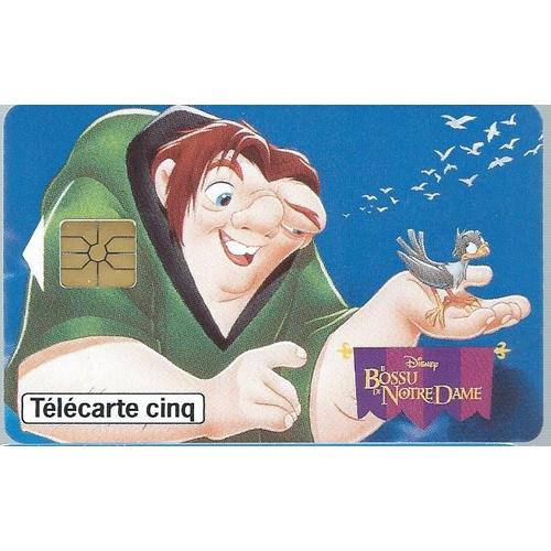 Télécarte Promotionnelle Cinq / 5 Unités " Walt Disney : Le Bossu De Notre-Dame " - Tirage À 13000 Exemplaires ( 07/1996 ) 