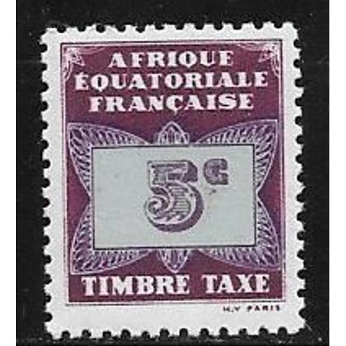 Timbre Taxe D'afrique Equatoriale Française De 1937,N°1.