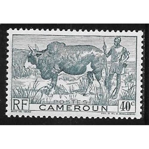 Timbre Du Cameroun De 1946,N°278.Boeuf À Bosse.