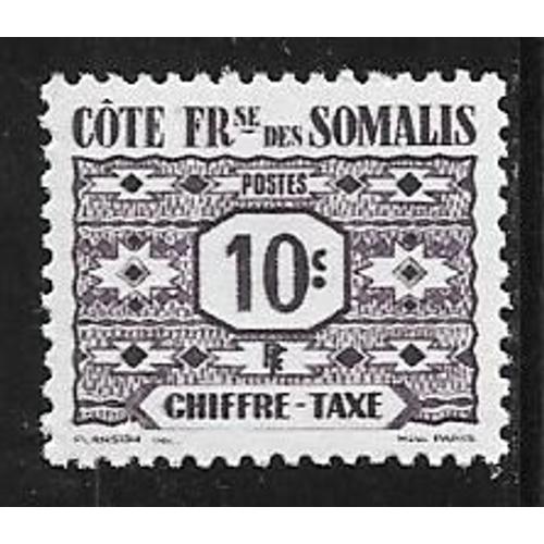 Timbre Taxe De Cote De Somalis De 1947,N°44.